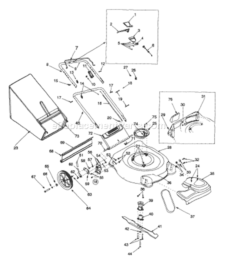 Page B Diagram and Parts List for 12A-559K402 1999 Yard Man Lawn Mower